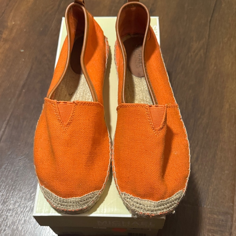 Michael Kors Vibrant Orange Espadrilles